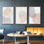 Pastel Shifting Spheres I, ensemble de 3 toiles encadrées sur toile-97709482-97709485