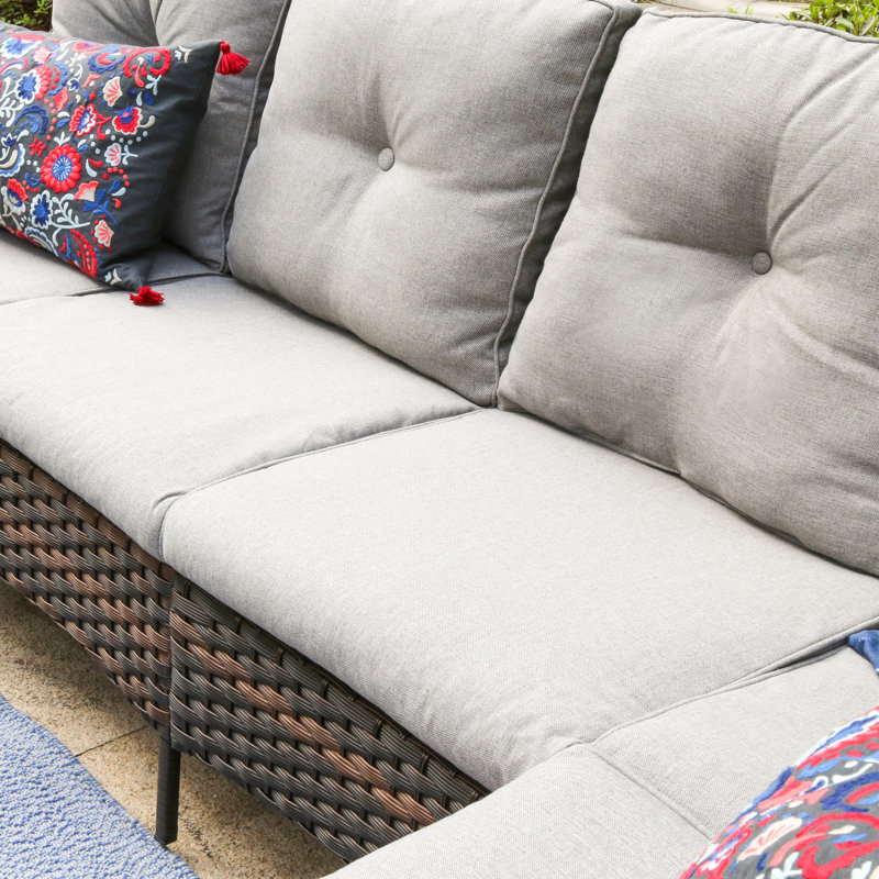 Rattan 6 - Person Seating Group With Cushions