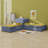L-Shaped Upholstered Platform Bed With Trundle And Two Drawers Linked With Desk