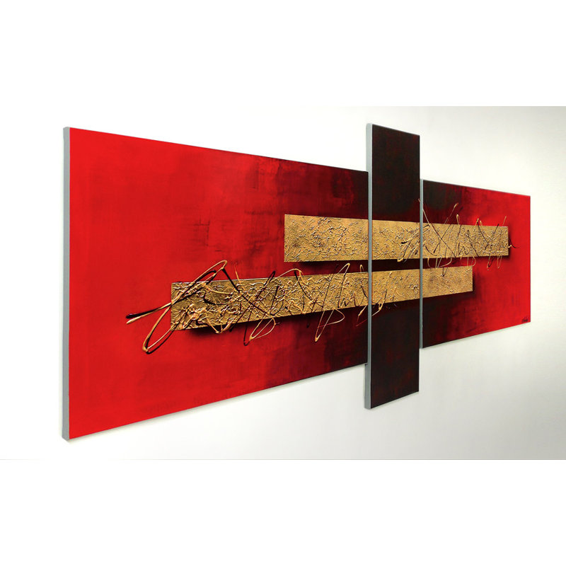 3 Piece No Frame Painting on Canvas