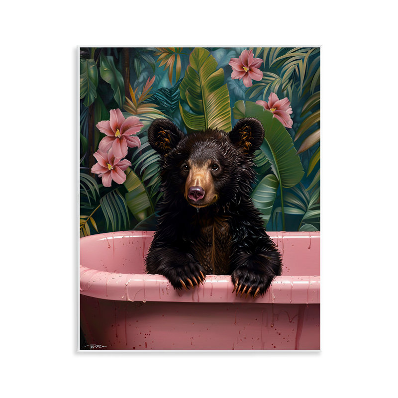 Plaque murale brun avec ours brun, design par Momart