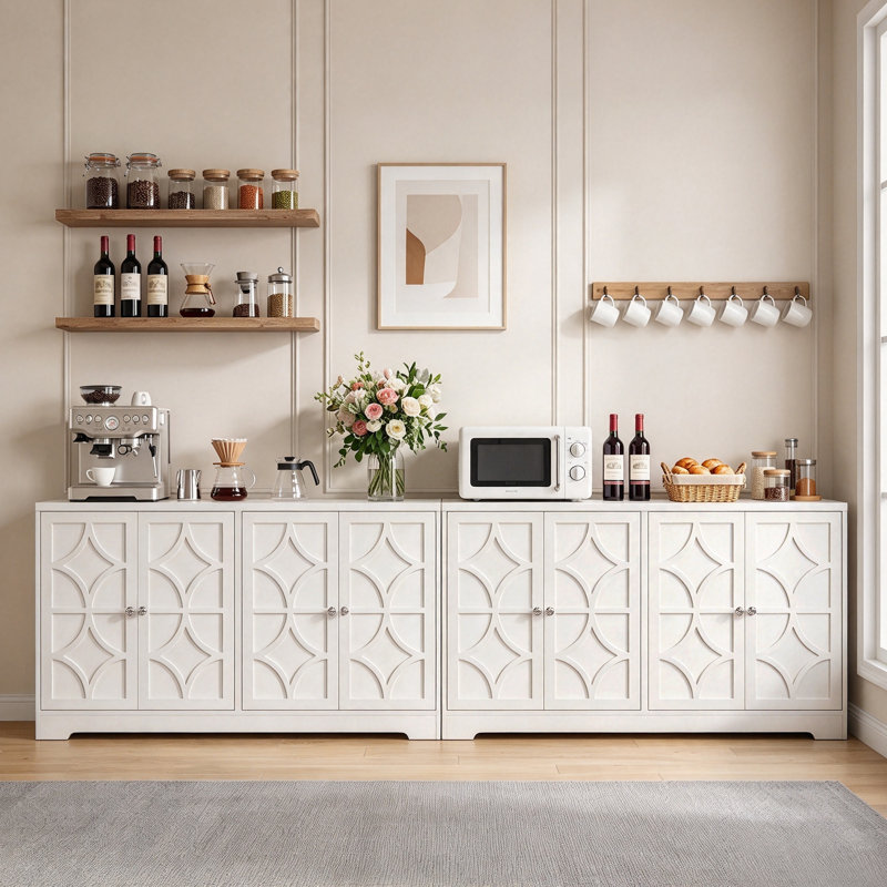 Buffet avec 4 portes et 2 portes, Blanc