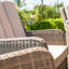 Balch 6 Seat Round Rattan Fire Pit Dining Set - with Lazy Susan