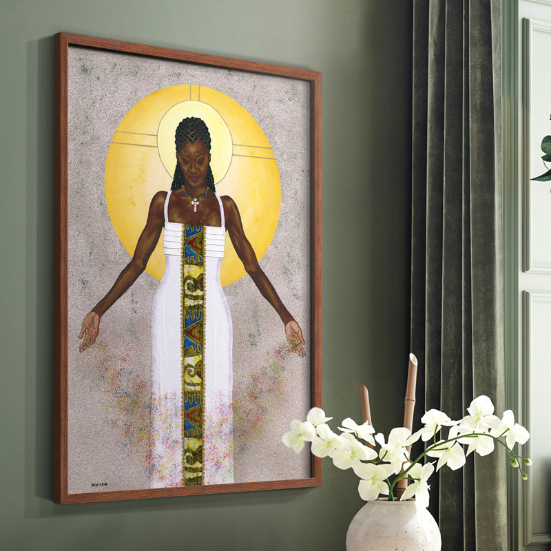 «Her Peace», reproduction encadrée - bois massif, Brun, H 14 po x l 11 po