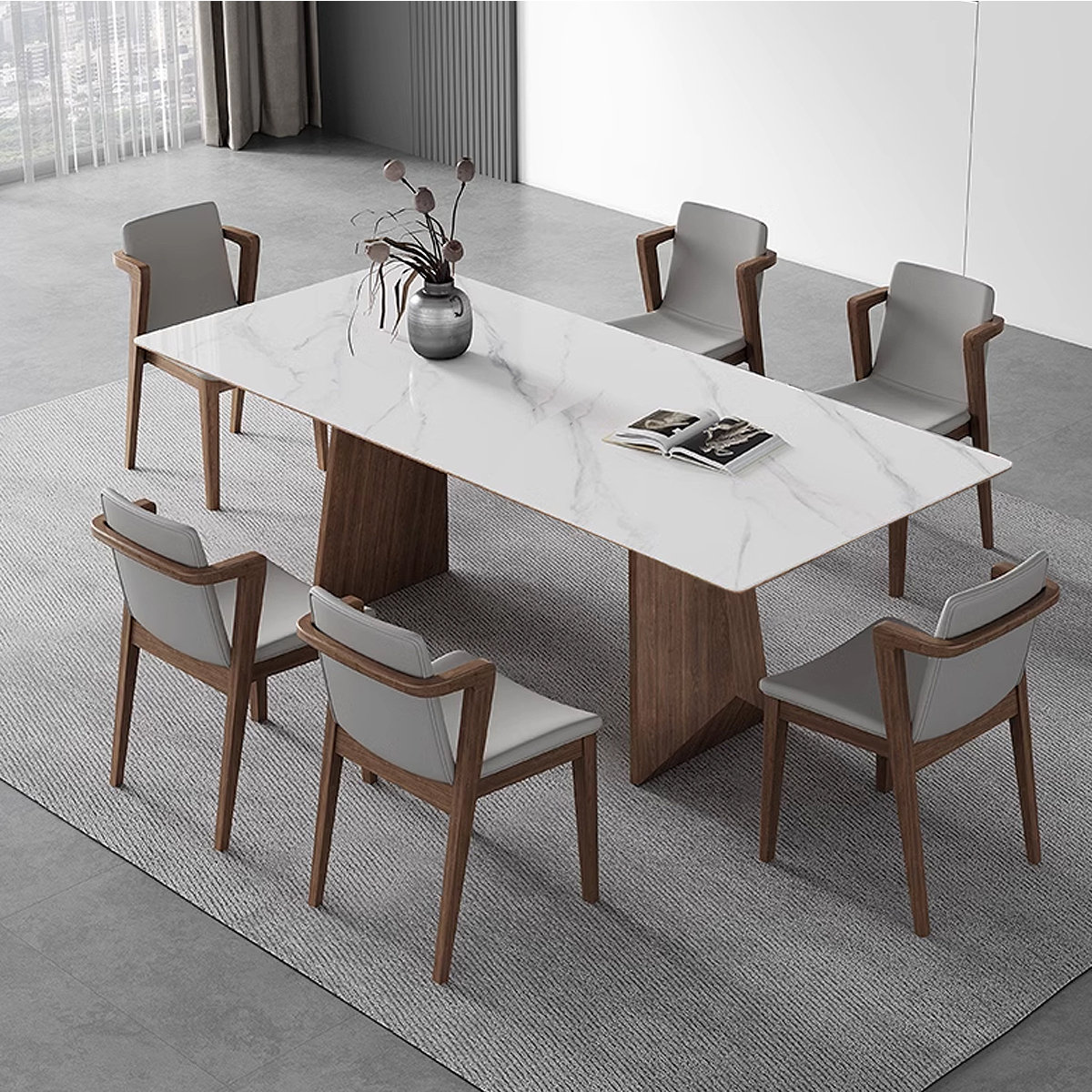 Animoe D Furniture Minimalist Design Modern Rectangular dining table ...