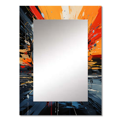 Vintage vinyl music serenade II - Vinyl Records Large Wall Mirror, Modern Unique Mirror, Printed Metal Art