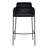 Wainaku Upholstered Bar Stool – Pub Chair with Powder-Coated Black Stainless Steel Base – Low-Back, Padded Faux-Leather Seat, Contemporary Accent Seating-1551404095