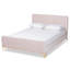 Krecic Upholstered Platform, Queen Bed, Light Pink 64.60'' W X 86.60'' L X 40.90" H-1611604206-1611604200