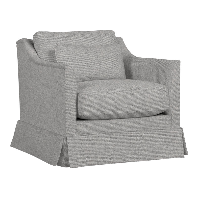 Chaise Newlin 33,5 po Newlin, Perigold Aspen flanelle gris clair