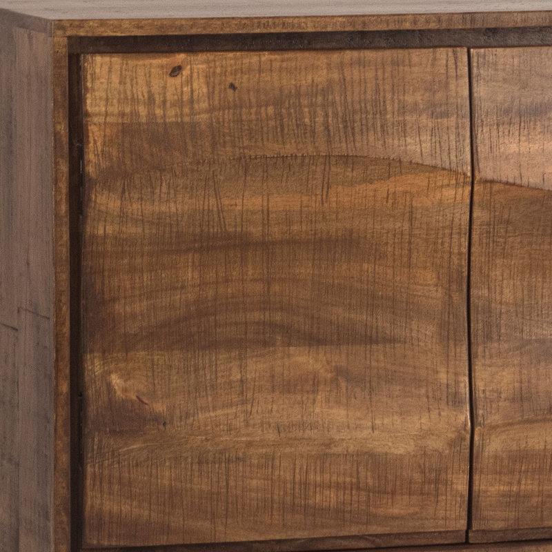 Judson 75" Mango Wood Sideboard w/ Iron Base, Medium Brown