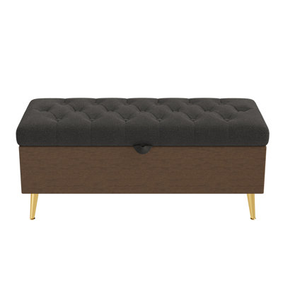 Modern Storage Ottoman Bench Upholstered Bedroom Bench Entryway Storage Ottoman Tufted Ottoman Bench for Living Room