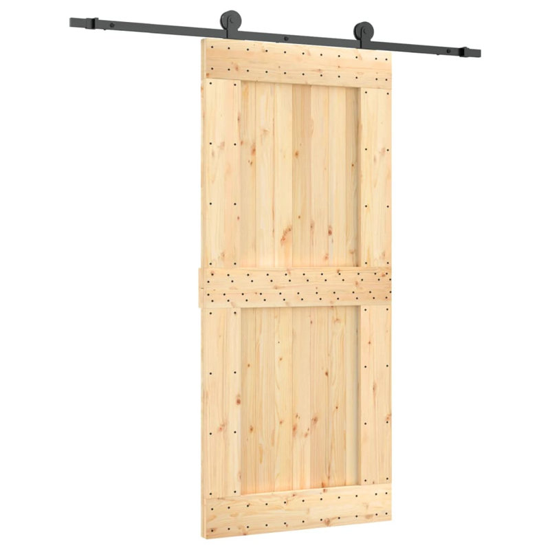 Porte coulissante avec quincaillerie Vidaxl, 35,4 po x 82,7 po