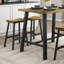 Ensemble de table de salle à manger à hauteur de comptoir 5 pièces Modern Industrial