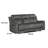 Tesy Manual Double Reclining Sofa, Dark Gray Brown Microfiber, 80 Inch