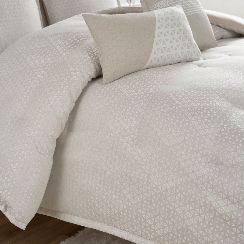 Lauryn Almond Comforter Set, Queen Comforter + 2 Standard Shams
