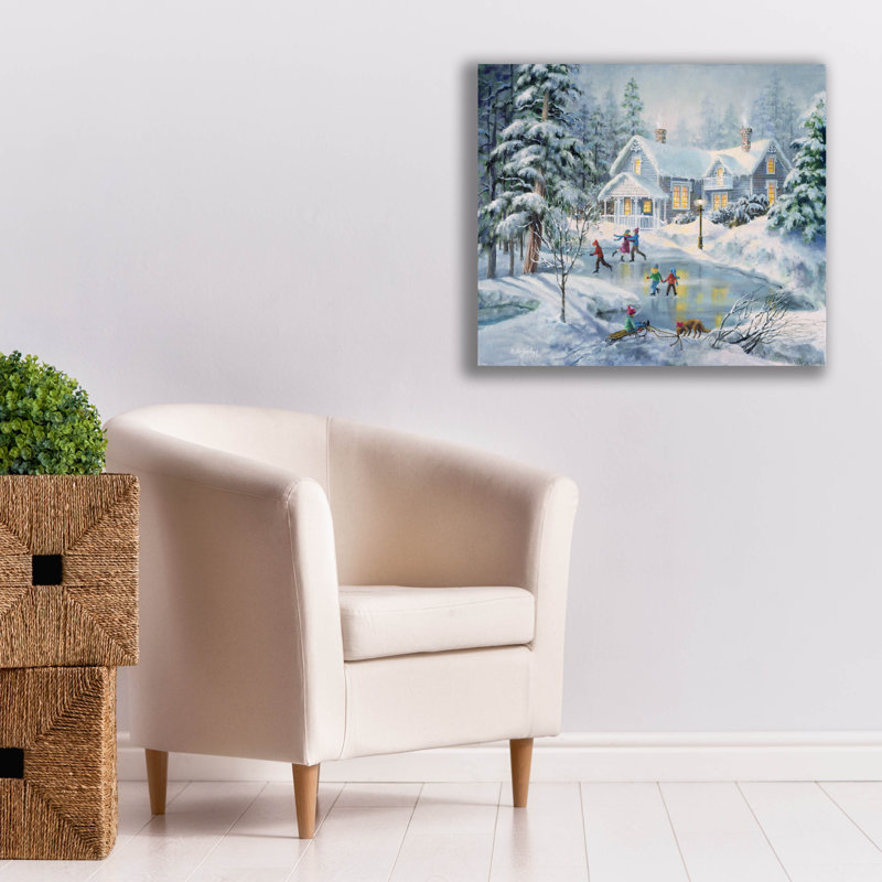 «A Fine Winter's Eve» par Nicky Boehme, H 26 po x l 30 po x P 1,5 po