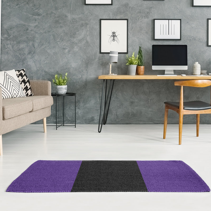 Tapis mauve/noir, Rectangle 5 pi x 7 pi