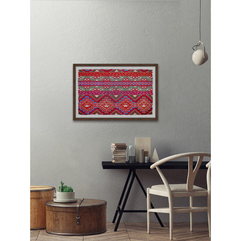 Red Printed Lines - Photographie avec cadre photo, H 8 po x l 12 po x P 1,5 po