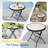 Folded Glass Round Outdoor Side Table-860741553-860741550