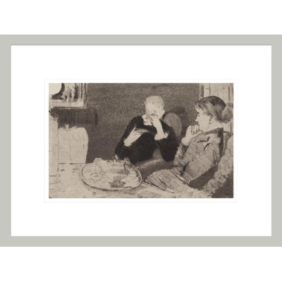 Lydia and Her Mother at Tea by Mary Cassatt -Framed Giclee Print