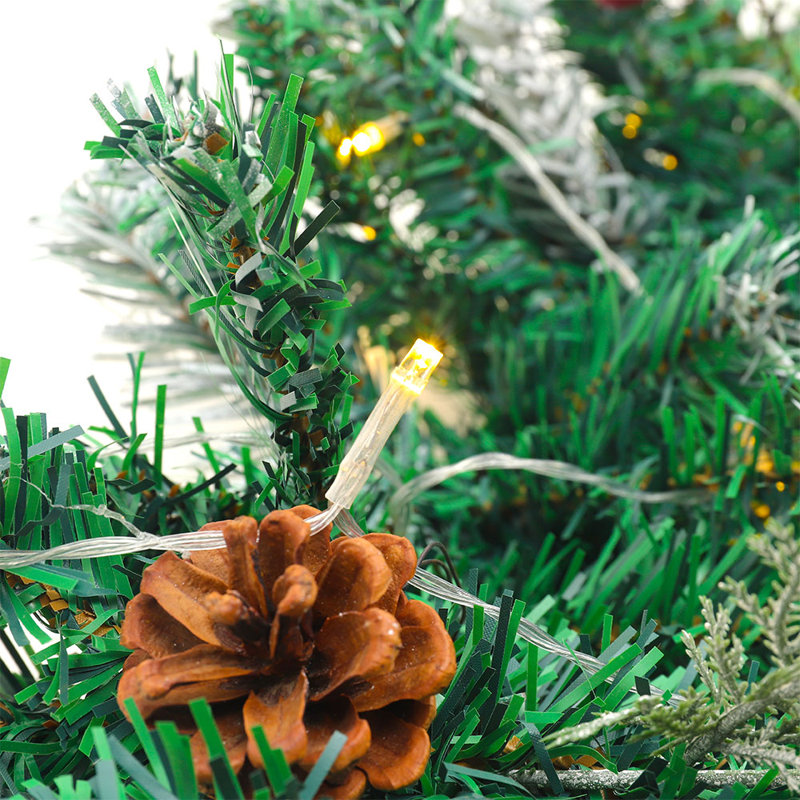 270cm Lighted Faux Garland with Lights