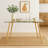 Güray Glass Top Metal Base Dining Table