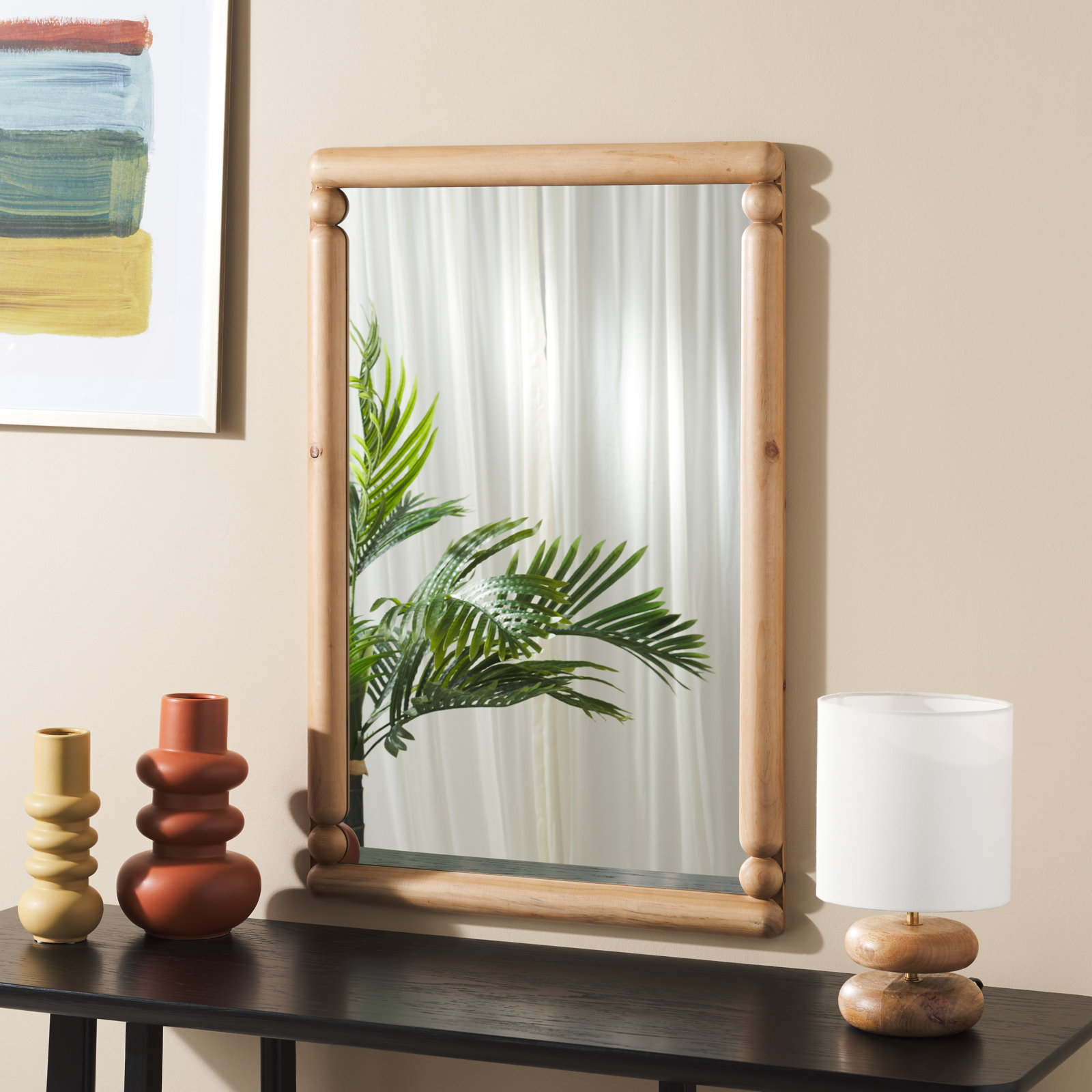 Ellin 24" Pine Accent Mirror
