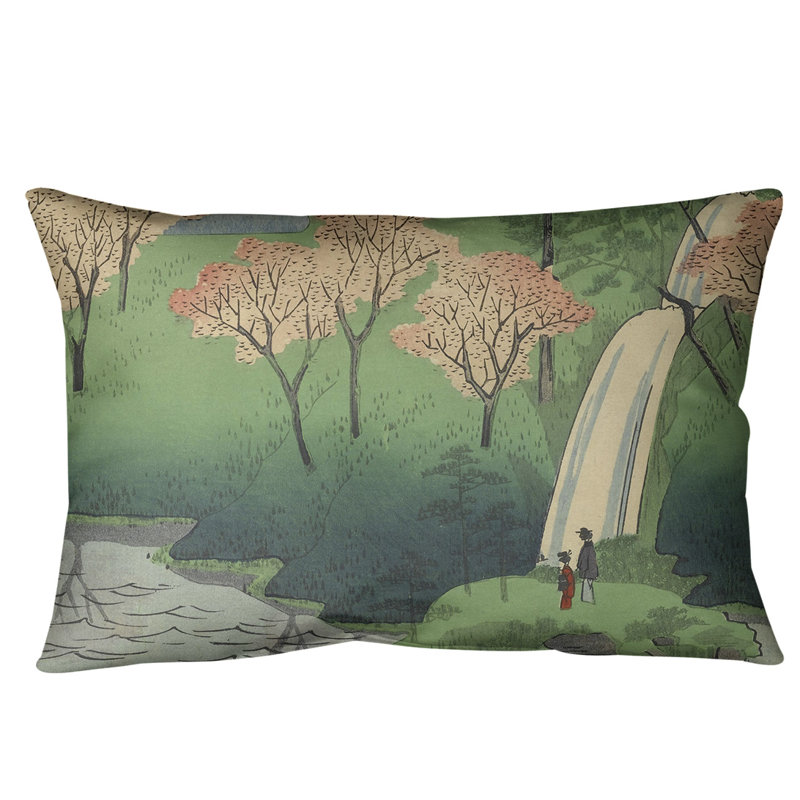 Coussin lombaire chiyogaike étang, Pêche, Sergé de coton