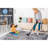 Grey/Blue Area Rug - Enhanced Synthetic Fibers, Non-Shedding, Stain Non-Shedding , For Living Room, Study, Kitchen-607851581