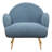 Modern  Accent Chair, Plush Sherpa Teddy Fabric Upholstered Armchair with Metal Legs, Mid-Century Inspired Living Room & Bedroom Chair, Comfortable Reading Chair for Home, Office or Lounge (Single Chair)-283137891