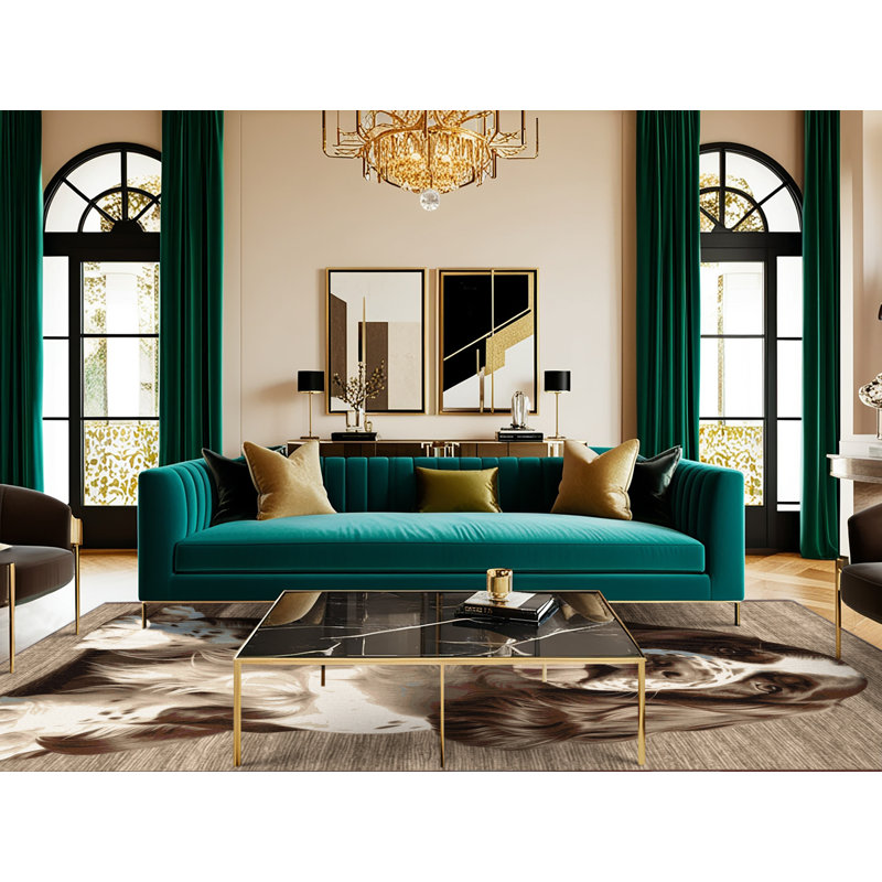  Tapis lavable avec épagneuls de champ, Carré 3 pi