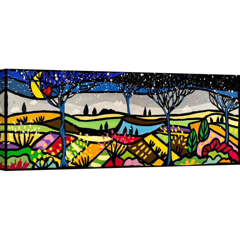 My Sweet Hills by Wallas - Wrapped Canvas Painting, 40cm H x 120cm W x 4cm D