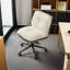Chaise de bureau Kalianna blanche et brune-874542531