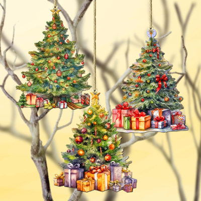 Ensemble d'ornements en bois Designocracy