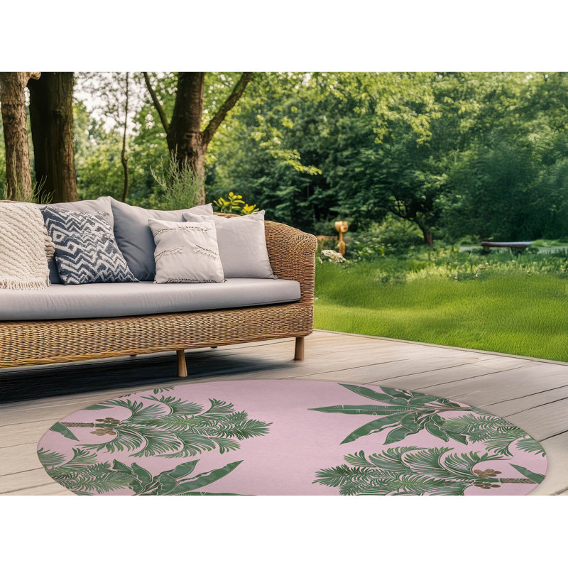 Tapis extérieur In the Jungle, Rond 5 pi