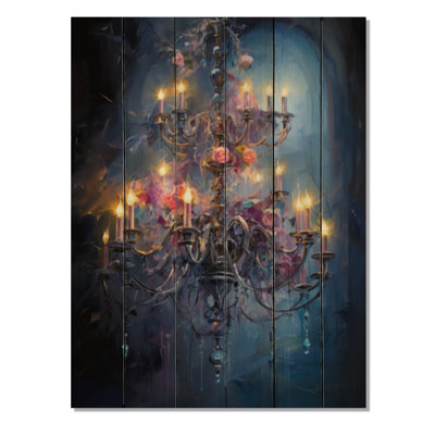 Lustre tourbillon de crépuscule II sur bois