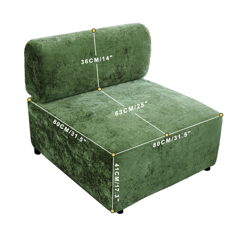 Upholstered Accent Chair, Green