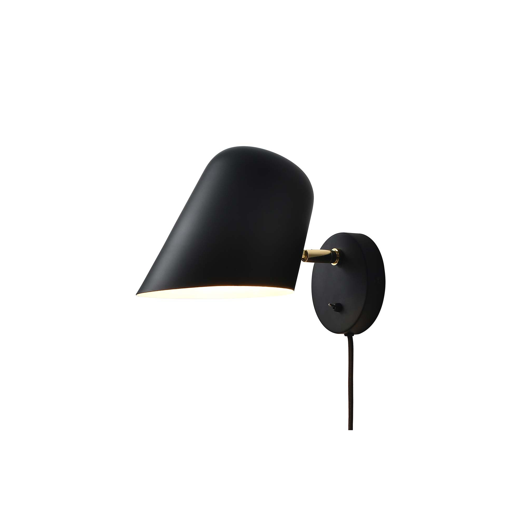 Culver Wall Sconce - plug-in, Matte Black
