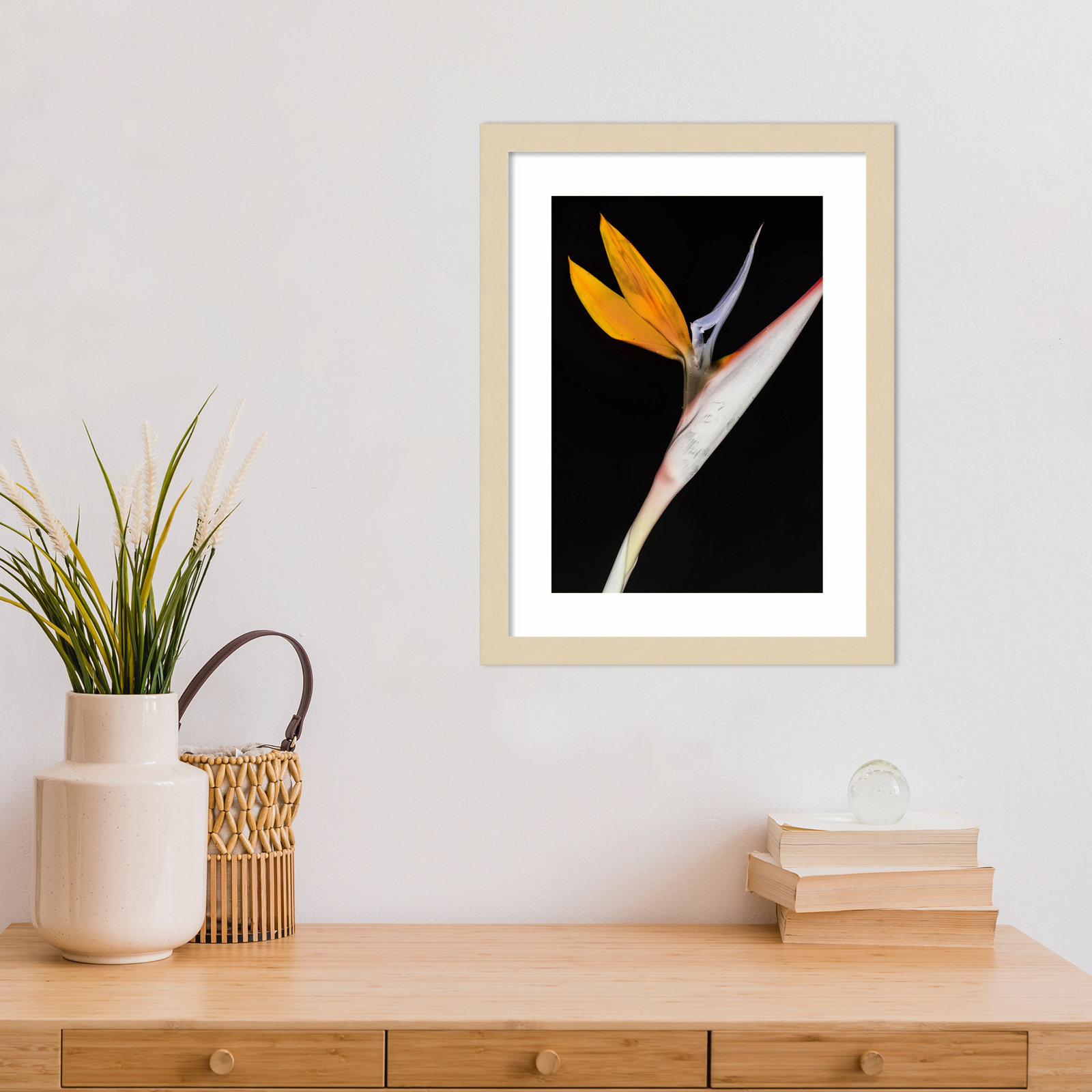 Olcott "Bird of Paradise" Print, Brown, 17" H x 13" W