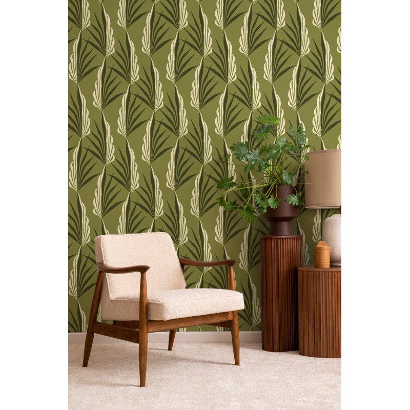 Areca Palm - Light Olive Wallpaper