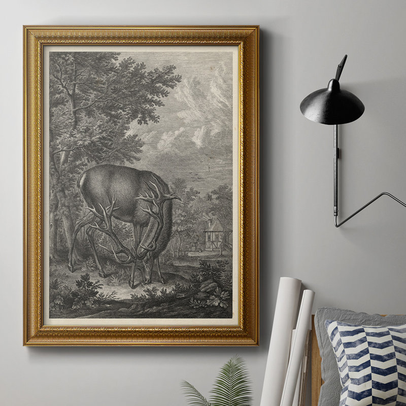 Woodland Deer IV - Peinture sur toile encadrée, L 16 po x H 20 po
