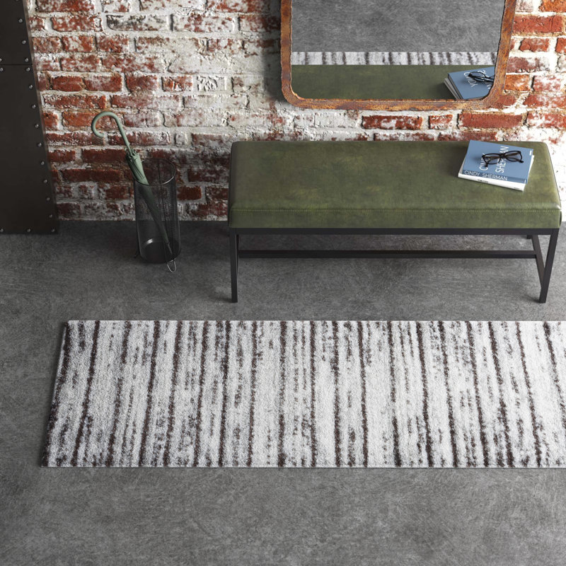 Tapis rayé Omaury Performance, Tapis de couloir 2 pi 3 po x 8 pi