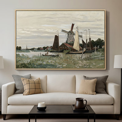 Moulin à vent à Zaandam, 1871 - Claude Monet, toile tendue avec châssis