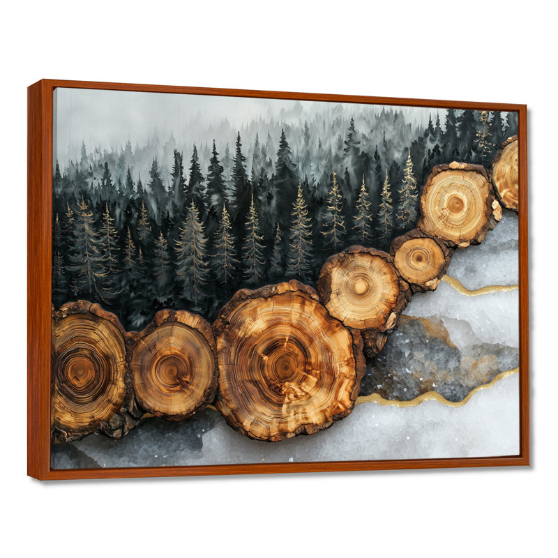 Gloretta - Landscapes Canvas Art Print, H 16 po x l 32 po, Impression encadrée flottante, Brun