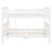 Full Over Bunk Bed In White, Solid Wood Design, For Accessibility, Upper Guardrail, Bottom Headboard, Space - Efficient Bedroom Setup White Bed, Plywood And Pinewood Blend, , Length , Ideal Sleepover