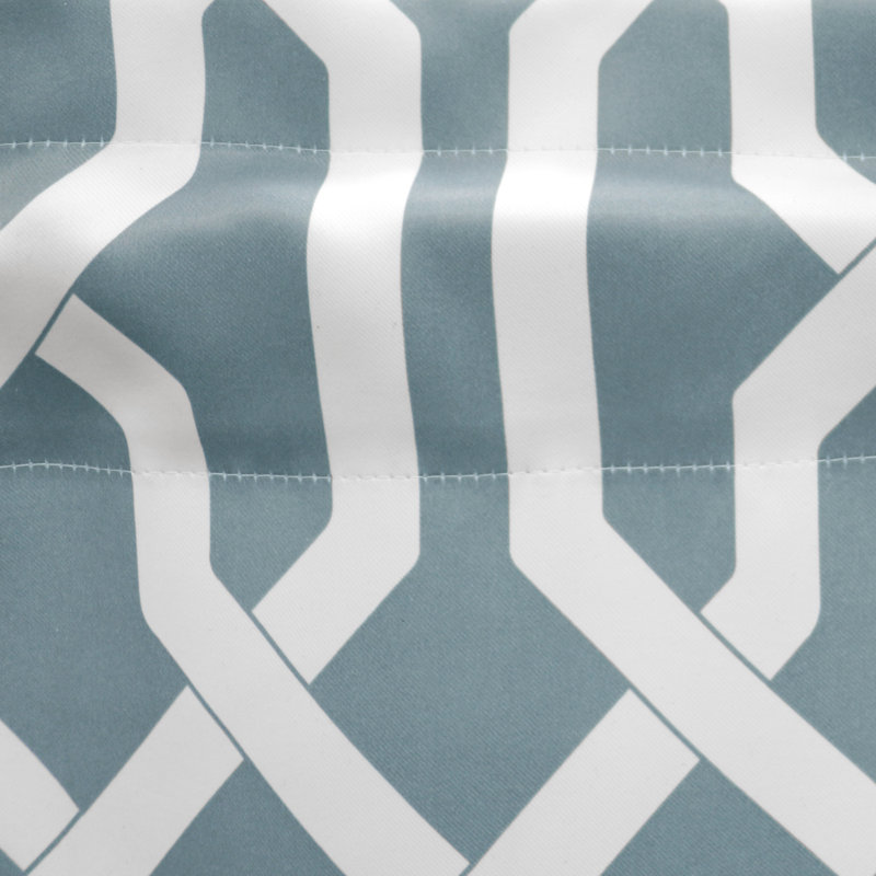 Geometric Tailored Window Pelmet, Blue