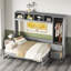 Lit escamotable multifonctionnel avec rangement pour petits appartements / studios-682821144-682821147