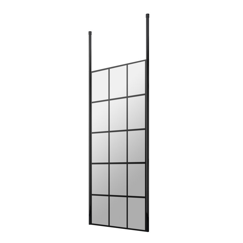 Framed Wetroom Screens 1950mm H Framed Wet Room Glass Screens with Pattern Glass, 1950 mm H x 760 mm W