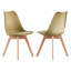 Thomasin Modern  Scandinavian Minimalist Dining Chairs with Faux Leather Cushions and Solid Wood Legs - Side Chair for Dining Room Kitchen Office-188020920-260027891