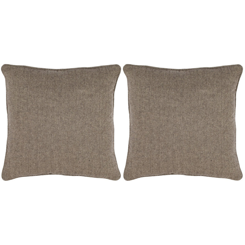 Hayden Solid Colour Reversible Throw Pillow, Grey